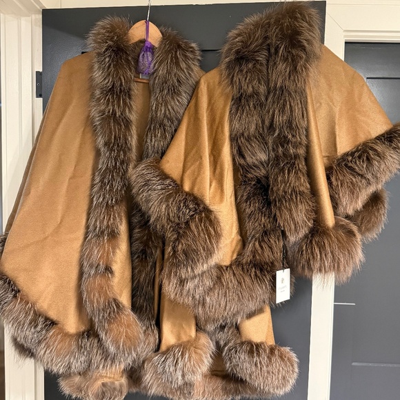 NEW: Mommy & Me 100% Cashmere Shawl x 2 - Picture 1 of 4